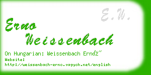 erno weissenbach business card